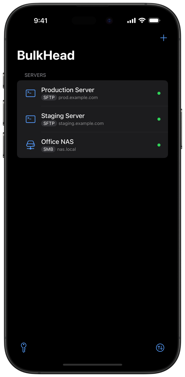 BulkHead server connection list